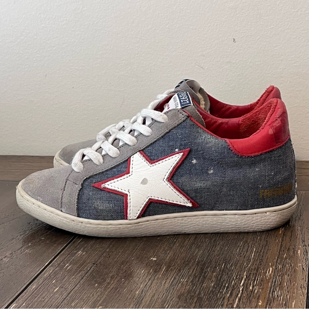 Freebird Blue Wedge Sneakers Womens size 7